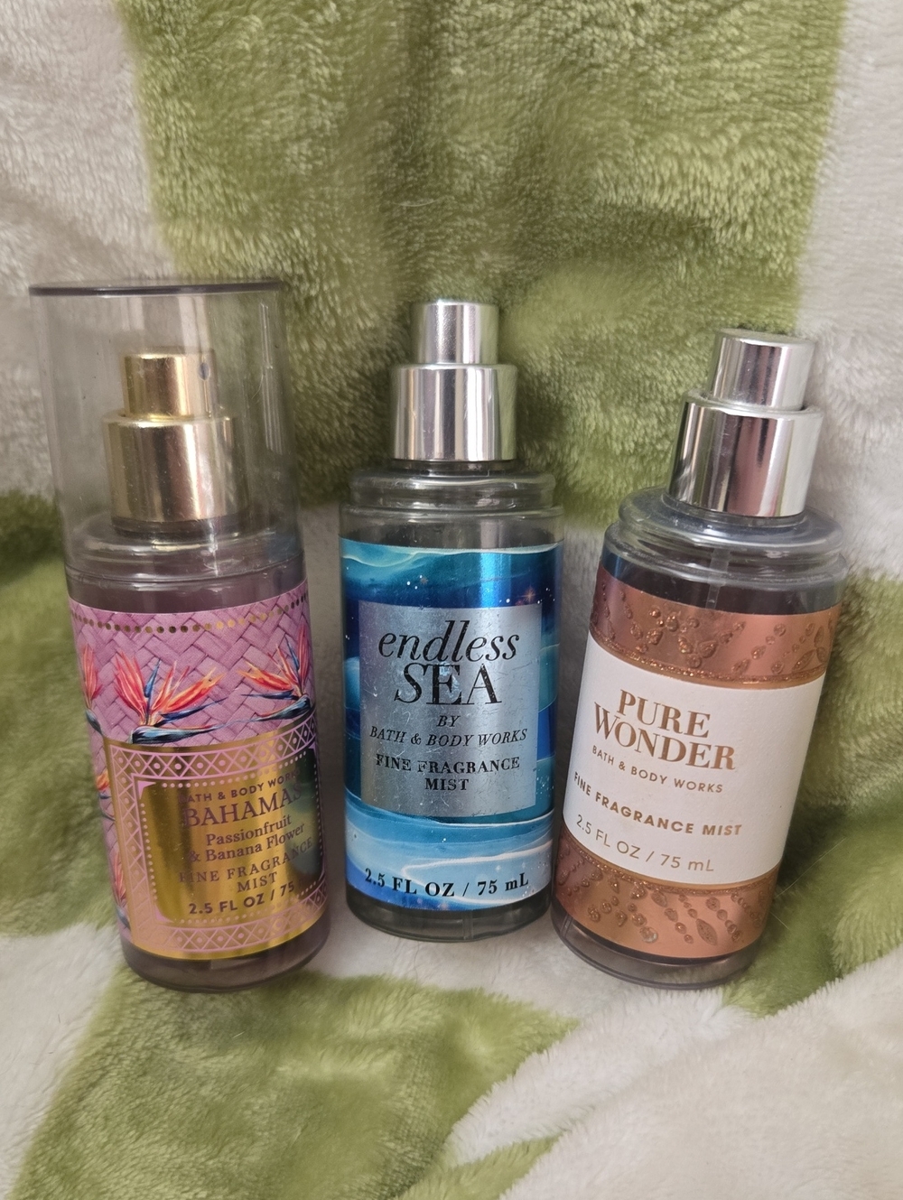 Qty 3 - Trio - Bath & Body Works Bahamas, Endless Sea & Pure Wonder